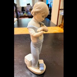 Vintage 1985 Retired Lladro Mechanic Boy with Hammer, Truck and Dice #4897